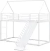 COSTWAY Hochbett 90x200cm mit Rutsche, Leiter & Dach, Produktbild-Vorschau 1