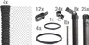A collection of fence components and accessories. Anteprima dell’immagine prodotto