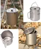 750 ml Tazza da campeggio leggera in titanio con pressa Anteprima dell’immagine prodotto 4