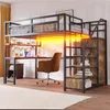 Flieks Lit superposé 140x200cm avec bureau et étagère, lit Voir les images du produit 1