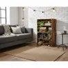 A living room scene with a sofa, rug, and shelving unit. Náhled obrázku produktu