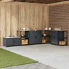 Armadietto portaoggetti da cucina vidaXL HATTEM, antracite, Anteprima dell’immagine prodotto 2