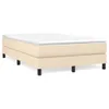vidaXL Boxspringbettgestell Creme 120x200 cm Stoff Produktbild-Vorschau 1