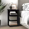 vidaXL Étagère d'appoint noire 35x35x55 cm Bois composite Voir les images du produit 3