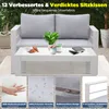 MEXO Loungesofa Gartenmöbel Set 2-Sitzer Gartensofa aus Produktbild-Vorschau 6