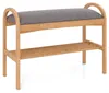 Schuhbank aus Bambus mit Kissen, 2-stufig, 70 x 31,5 x 51 Produktbild-Vorschau 1