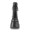 BEAR-265 DemoniaCult Damen Plateaustiefeletten schwarz Produktbild-Vorschau 2