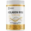 A product shot of a white and gold supplement container. Produktbild-Vorschau