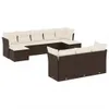 The Living Store 10-tlg. Garten-Sofagarnitur mit Kissen Produktbild-Vorschau 3