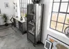 MASSIVMOEBEL24 Vitrine Mango 60x40x180 grau lackiert HEAVY Produktbild-Vorschau 1