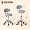 HOMCOM Rollhocker höhenverstellbar Drehhocker Drehbar Salon Produktbild-Vorschau 3