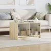 Couchtisch mit Glastüren Sonoma-Eiche 68x50x42 cm Produktbild-Vorschau 3