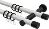 Interdeco Gardinenstange / Vorhangstange Weiß / Schwarz, Produktbild-Vorschau 1