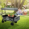 HAUKI ručný vozík L skladací so strechou, sivý, ručný vozík Náhľad obrázku produktu 9