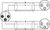Adaptér OMNITRONIC XLR(M)/2xXLR(F) 1,5 m sw kabel Náhled obrázku produktu 2