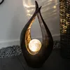 LED Solarleuchte Bronzefarben mit Glaskugel Höhe 50 cm Produktbild-Vorschau 4