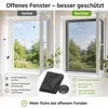 Fliegengitter Fenster 130 x 150 cm Anthrazit mit Klettband Produktbild-Vorschau 6