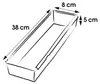 KEEEPER Schubladeneinsatz 38x8x5cm silber Anteprima dell’immagine prodotto 4