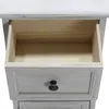 Close-up view of an open drawer on a white wooden nightstand. Anteprima dell’immagine prodotto
