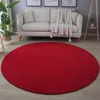 Sky tapis poils ras rond Ø 160cm rouge Voir les images du produit 1