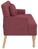vidaXL Banc avec coussin vin rouge 113x64,5x75,5 cm Tissu Voir les images du produit 4