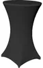 Stehtisch Husse Schwarz Ø 70 cm mit Fußlaschen Stretch Produktbild-Vorschau 1