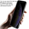 A hand holding a smartphone with a privacy screen protector. Produktbild-Vorschau