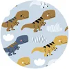 Sticker für Jungen DINOSAURIER Tiere Wolken Produktbild-Vorschau 1