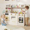 COSTWAY Cucina per bambini, cucina giocattolo con luci, Anteprima dell’immagine prodotto 2