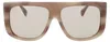 Max Mara Sonnenbrille MM0073 20E 60 Damen Creme Produktbild-Vorschau 2