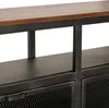 Lowboard HWC-N28, regał TV, kółka 2 przegrody, struktura 3D Podgląd zdjęcia produktu 4