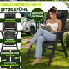 tillvex Gartenstuhl Premium 1 Stück Schwarz klappbar aus Produktbild-Vorschau 5