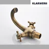 KLARWERK® EVA | Vintage Wasserhahn Bad Gold Messing Produktbild-Vorschau 5