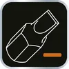 A line drawing of a screwdriver bit on a black background with an orange line below it. Produktbild-Vorschau