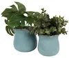 Macetas de cerámica azules para plantas de interior, Clayre Vista previa de la imagen del producto 3