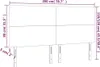 A diagram showing the dimensions of a headboard. Produktbild-Vorschau