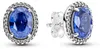 PANDORA Damen Ohrstecker aus 925er Silber, blauer Kristall Produktbild-Vorschau 2