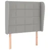 vidaXL Kopfteil mit Ohren Hellgrau 93x23x118/128 cm Stoff Produktbild-Vorschau 1
