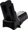 A black battery pack for a vacuum cleaner, shown from a diagonal angle against a white background. Voir les images du produit