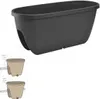 Balconia OVI balkónový kvetináč antracitová dĺžka 60 cm Náhľad obrázku produktu 3