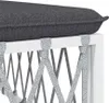 vidaXL Garten-Mittelsofa mit Kissen Weiß Gewebe Produktbild-Vorschau 5