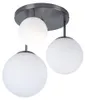 Deckenlampe, Kugel Design, Glas satiniert, D 46,5 cm Produktbild-Vorschau 1