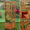 Mucola růžový oblouk s truhlíkem na květináče mřížový sloup Náhled obrázku produktu 9