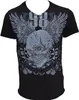 Brandneu Designer T-Shirt CARISMA Schwarz Nieten CRM4443 M Produktbild-Vorschau 1