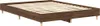A brown wooden bed frame with a slatted base, shown from a diagonal angle on a white background. Produktbild-Vorschau