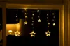 LED Sternen Lichtervorhang warm weiß - 100 cm - Deko Produktbild-Vorschau 1