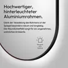 LED Wandspiegel 45×75 cm, matt schwarz, Alurahmen, Licht Produktbild-Vorschau 2