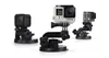 Three GoPro cameras with suction cup mounts are displayed against a white background. Produktbild-Vorschau