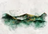 Vlies Fototapete - Abstract landscape - green mountains Produktbild-Vorschau 5