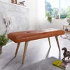 Banc SALIM cuir de chèvre / bois massif Banc 117x51x38 cm Voir les images du produit 6